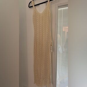 Cupshe Cream Knit Maxi Dress